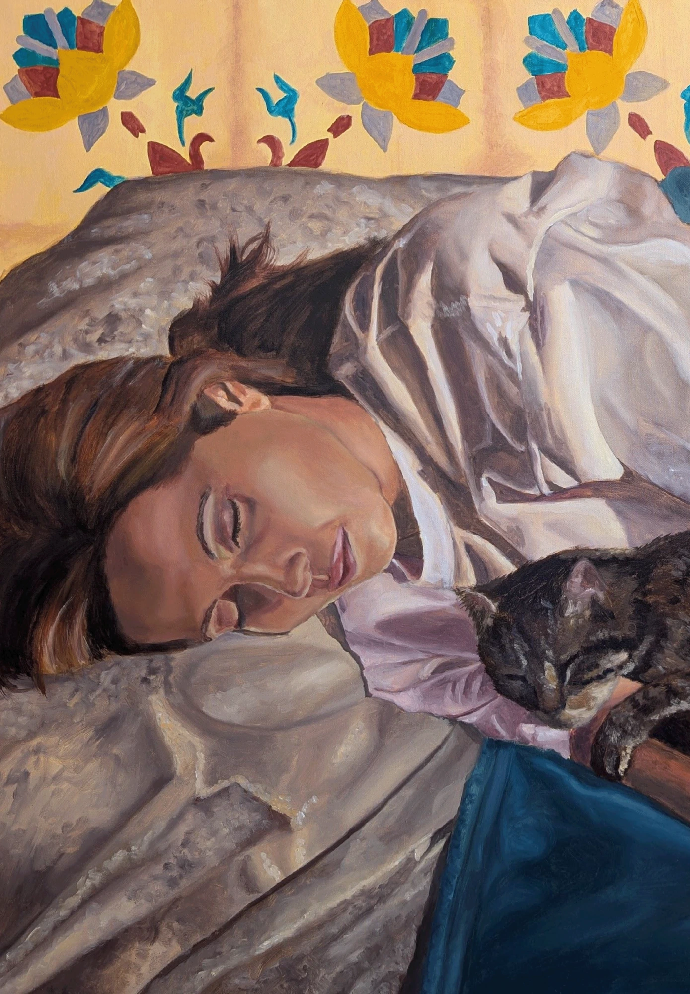 Aarón Ortiz — Retrato de Jennifer con gato